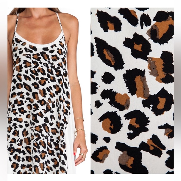 TOWNSEN Tullem Silk Leopard Print Dress Size M - Picture 9 of 9